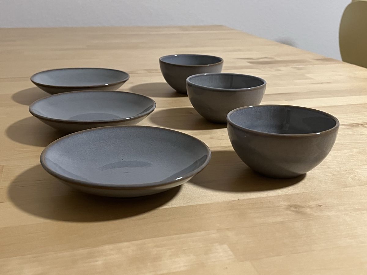 Set di piatti: Kleines Schalen Set grau ab 1.- – Usato da Dielsdorf venduto da RetroMeister 1