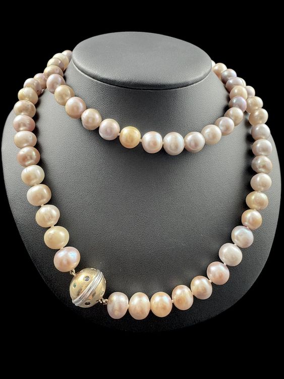 Perlen 10.8mm in div. Farben Rosa-Gold 18k 89cm *S2114 (Gebraucht) in ...