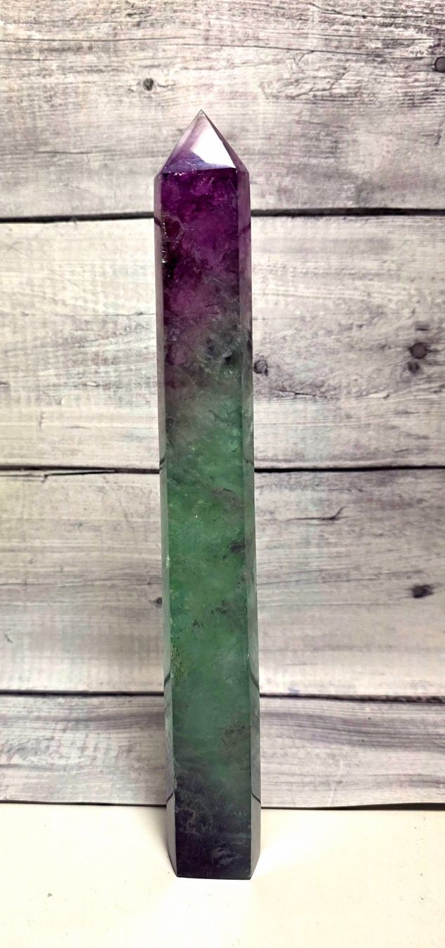 Mineralien & Heilsteine: Wassermelonen Fluorit Obelisk 815g – Neu und originalverpackt aus Matzingen von Shay_Crystalz 1