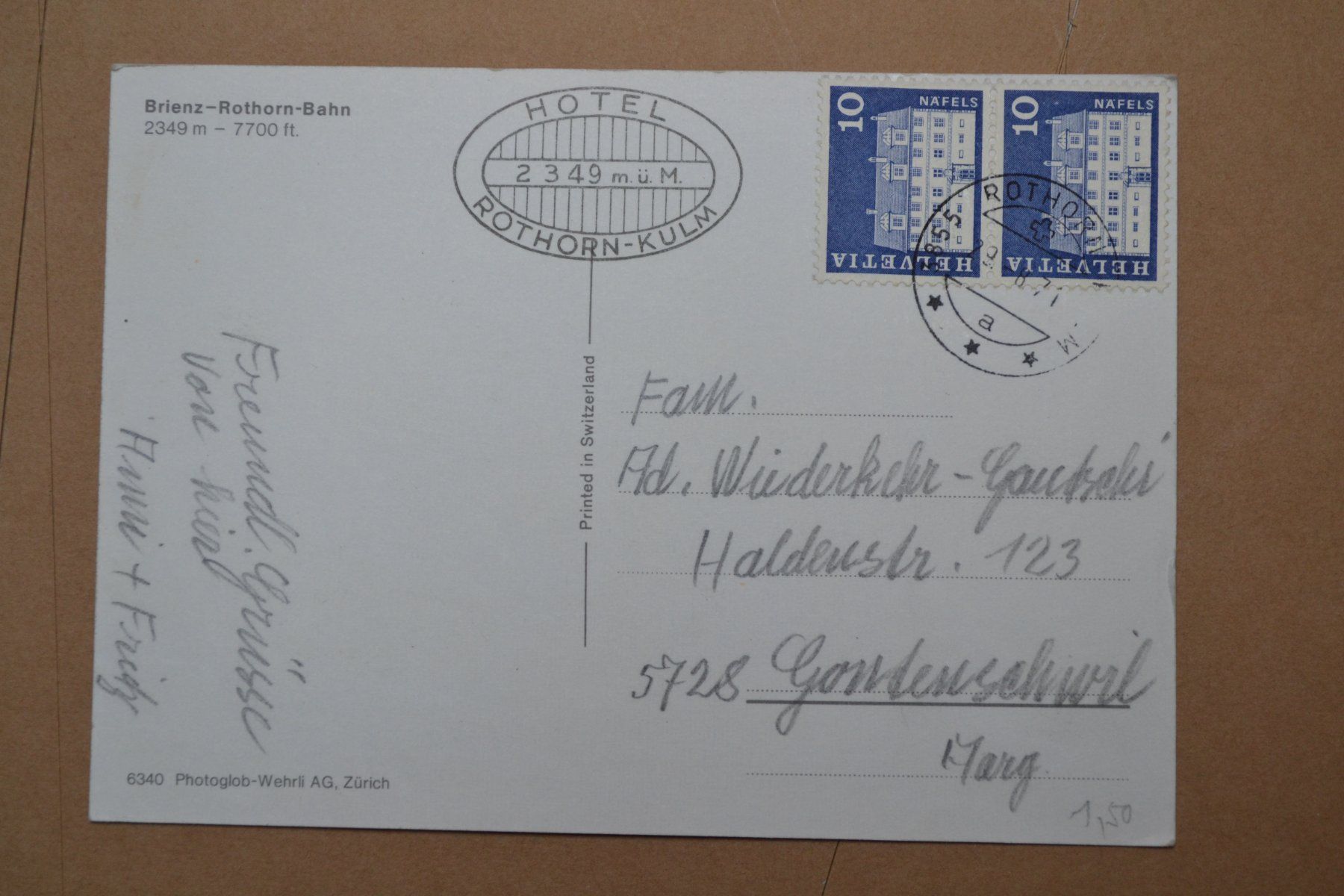 Cartoline postali: AK Brienz Rothornbahn BE – Usato da Beinwil am See venduto da kajak55 1