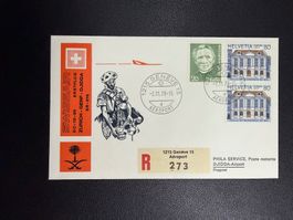 Swissair Erstflugbrief Genf-Djidda 1978
