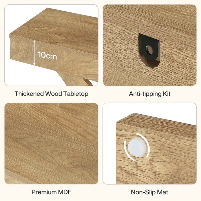 Tavoli: Konsolentisch 105cm 3 Ebenen Holzoptik – Nuovo e nell'imballaggio originale da Gretzenbach venduto da Genfi-Shop 7