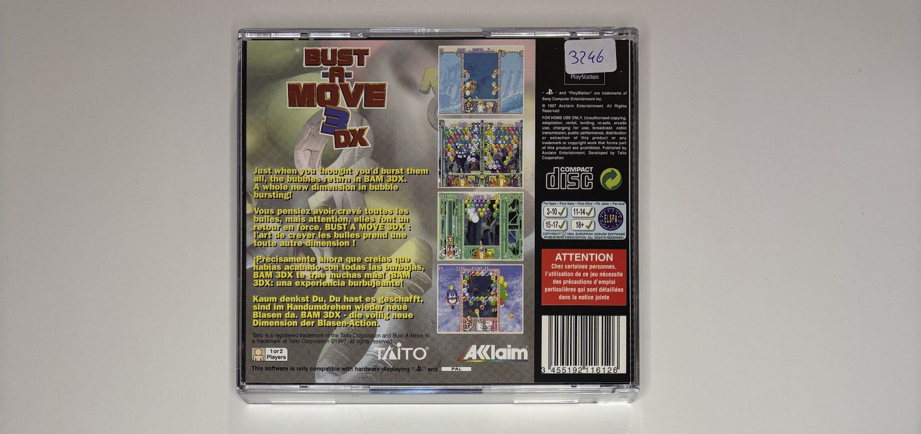 Sony Spiele: PS1 - Bust-A-Move 3 – Gebraucht aus Allschwil von Bullach 2