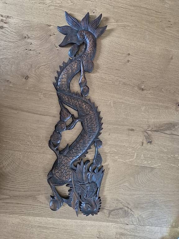 Tutte le decorazioni: Schöner handgeschnitzter Drache Holz Relief – Usato da Basel venduto da alaubi 4