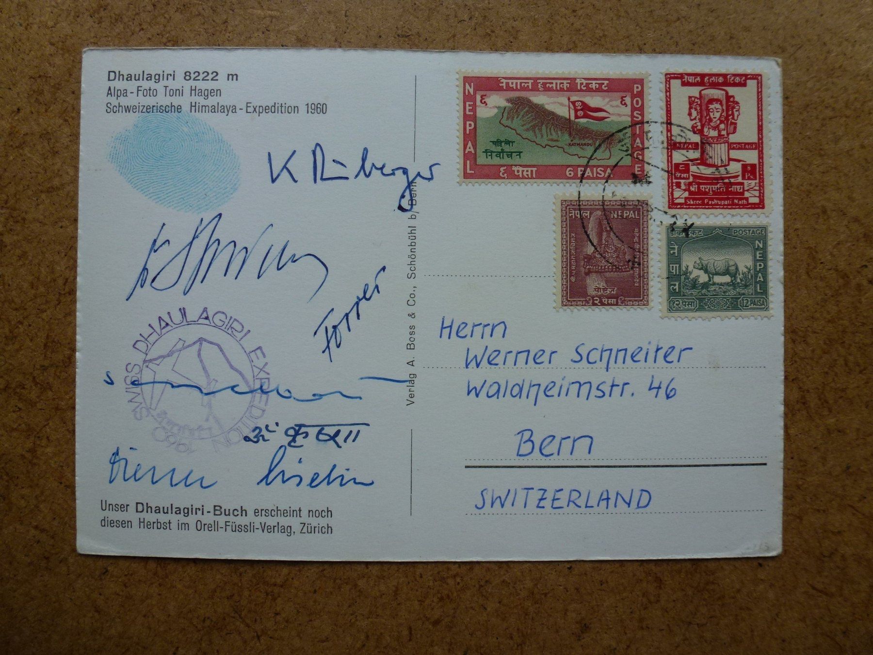 Ansichtskarten: Top + 4 Ansichtskarten von Dhaulagiri-Himalaya-Expeditionen – Gebraucht aus Walkringen von Casablanca777 5