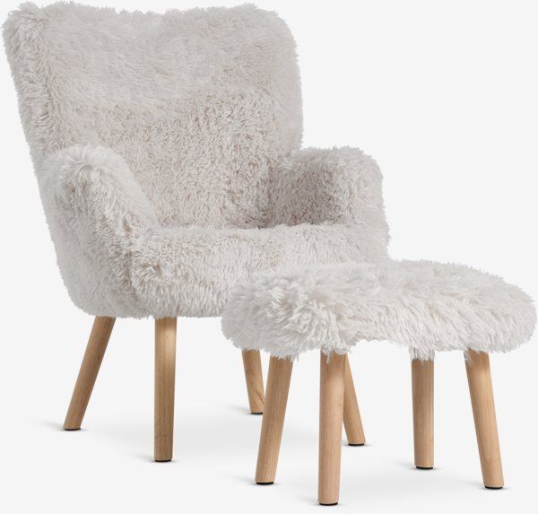 Jysk Fauteuils: Stoffsessel mit Hocker – D'occasion à Waltensburg/Vuorz par Buddhas 3