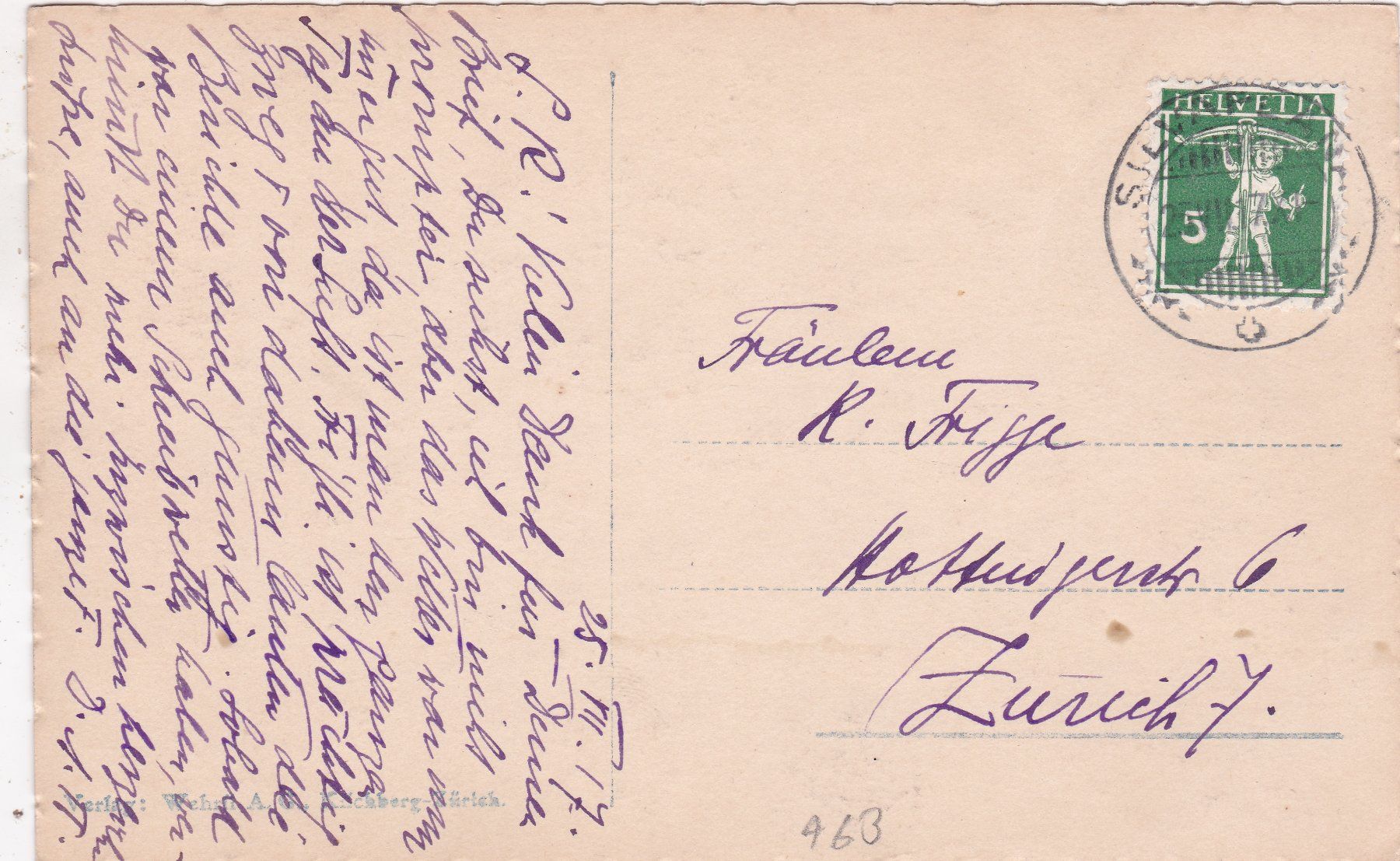 Cartoline postali: Silvaplana Piz Corvatsch 1917 – Usato da Herisau venduto da Lisegrat2008 1