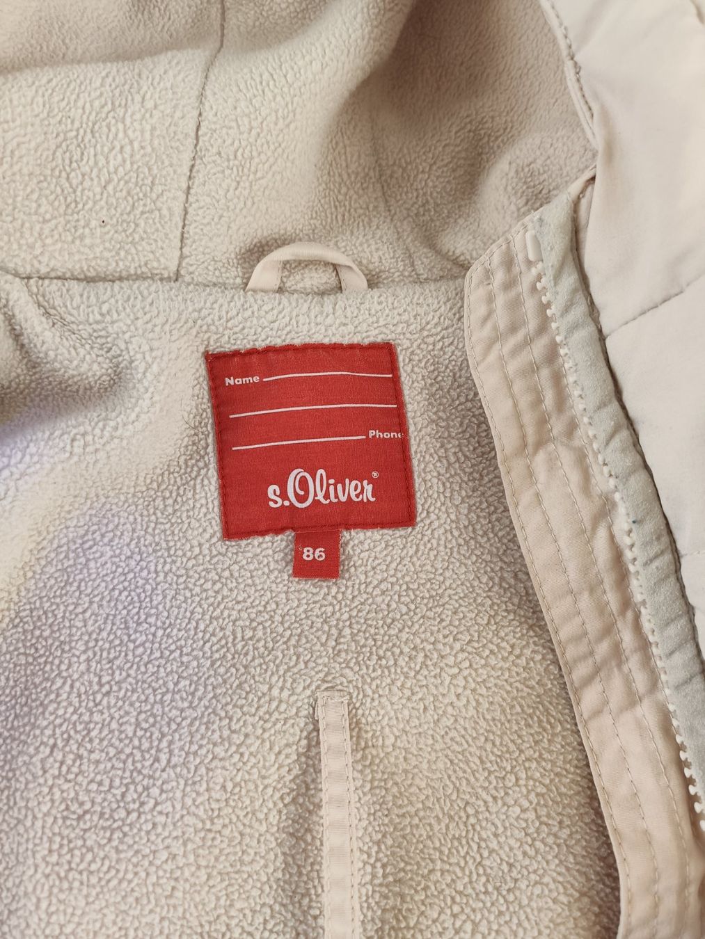 S.Oliver Jacken & Mäntel: S.Oliver Winterjacke beige Gr 86 mit Kapuze Kinder – Gebraucht aus Oberhofen Thun'see von cri_6md2 1