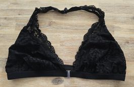 Bralette mit Spitze schwarz Grösse XXL