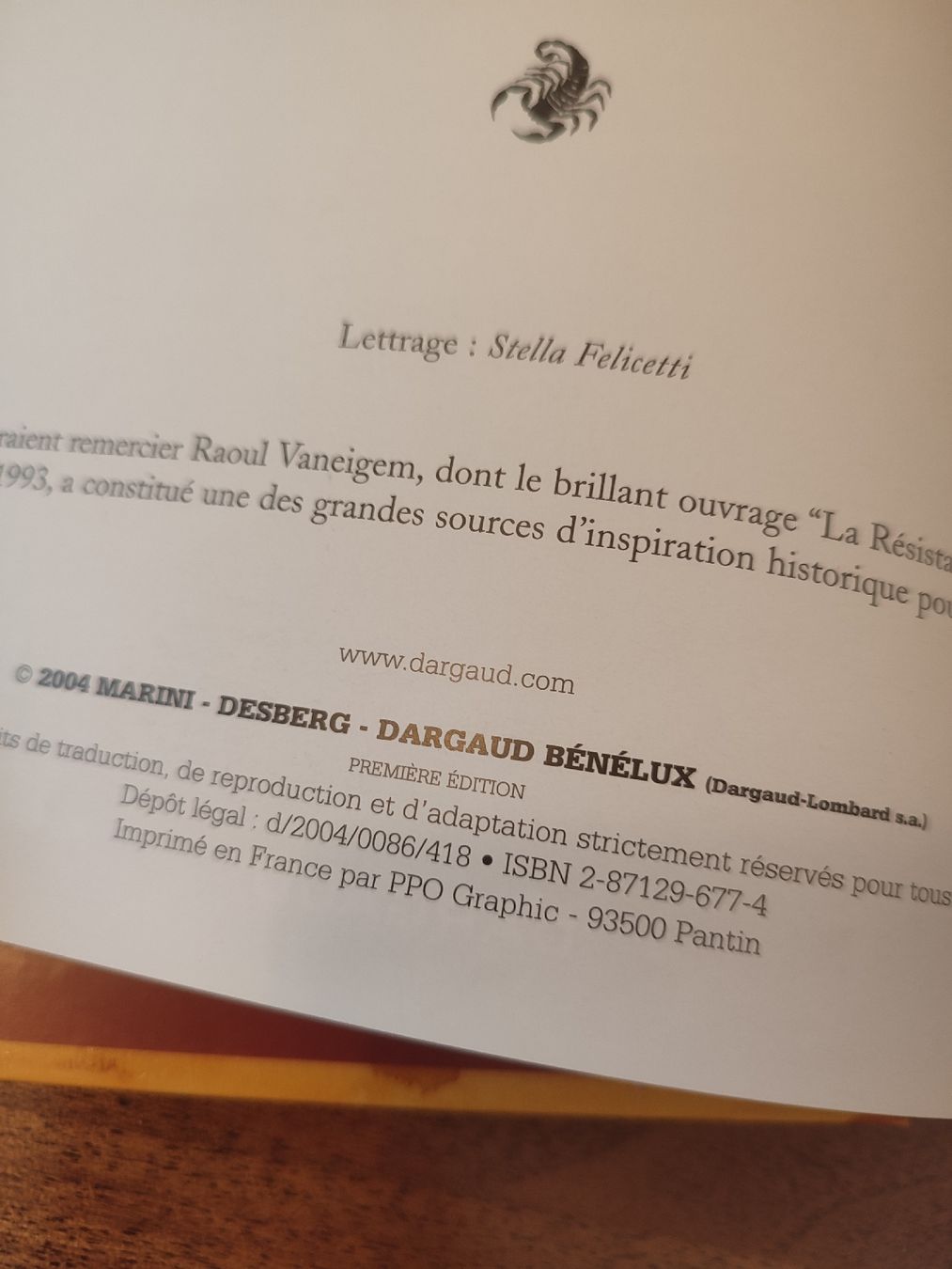 Fumetti: Le scorpion T5 EO TBE  – Usato da Bougy-Villars venduto da Vogue 1