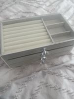 Schmuckkasten Acryl mit 3 Schubladen beige
