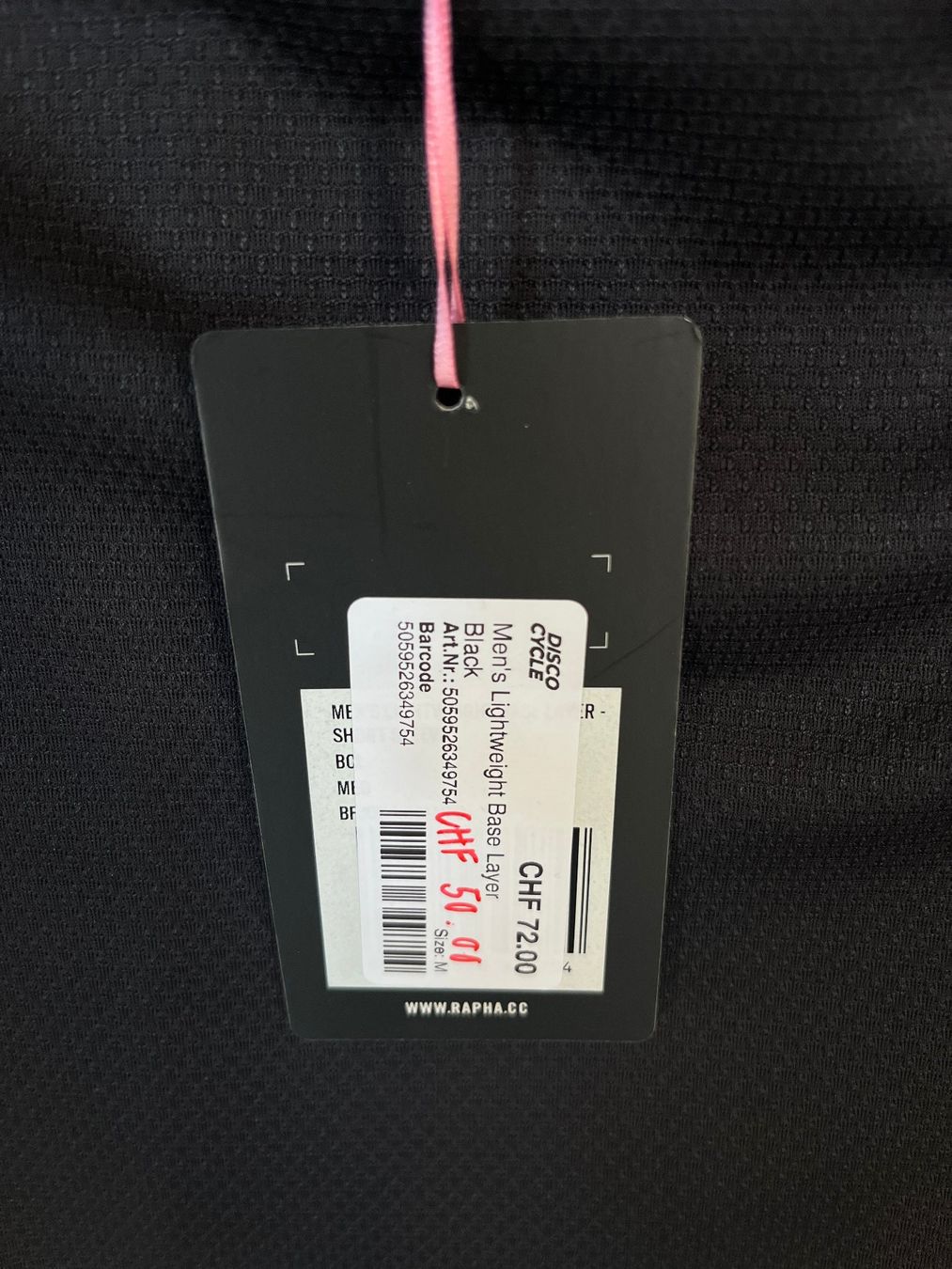 Rapha Canottiere & Pantaloni: % Rapha - Men's Lightweight Base Layer - Black M – Nuovo e nell'imballaggio originale da Bern venduto da Disco_Cycle 2