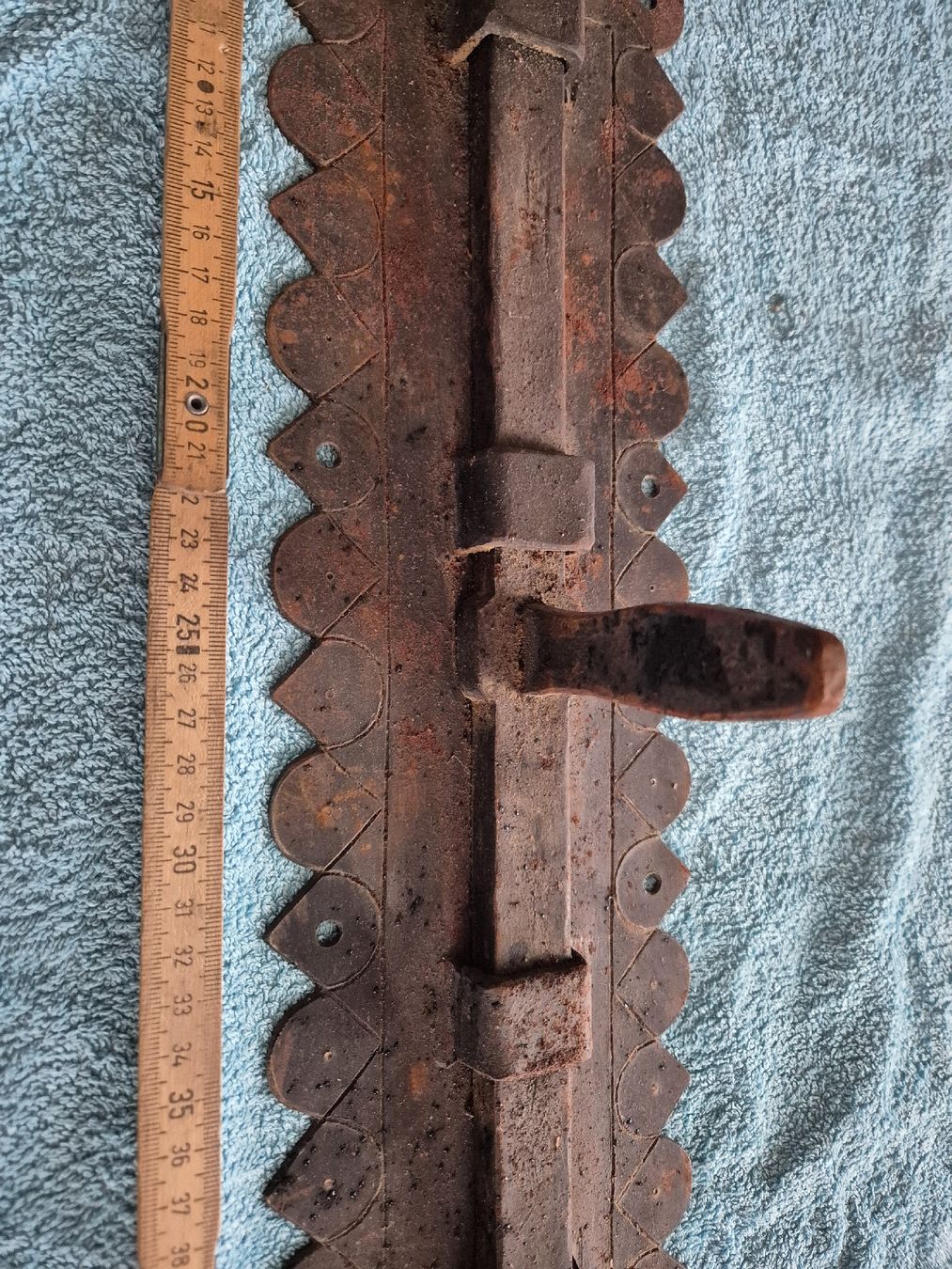 Eisenwaren: geschmiedeter Schubriegel 57cm – Gebraucht aus Vilters von Fleiflomi 2
