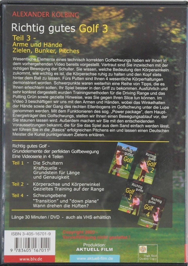 Tutti i DVDs: RICHTIG GUTES GOLF 1-4 – Usato da Remetschwil venduto da tgd_gbp8 5