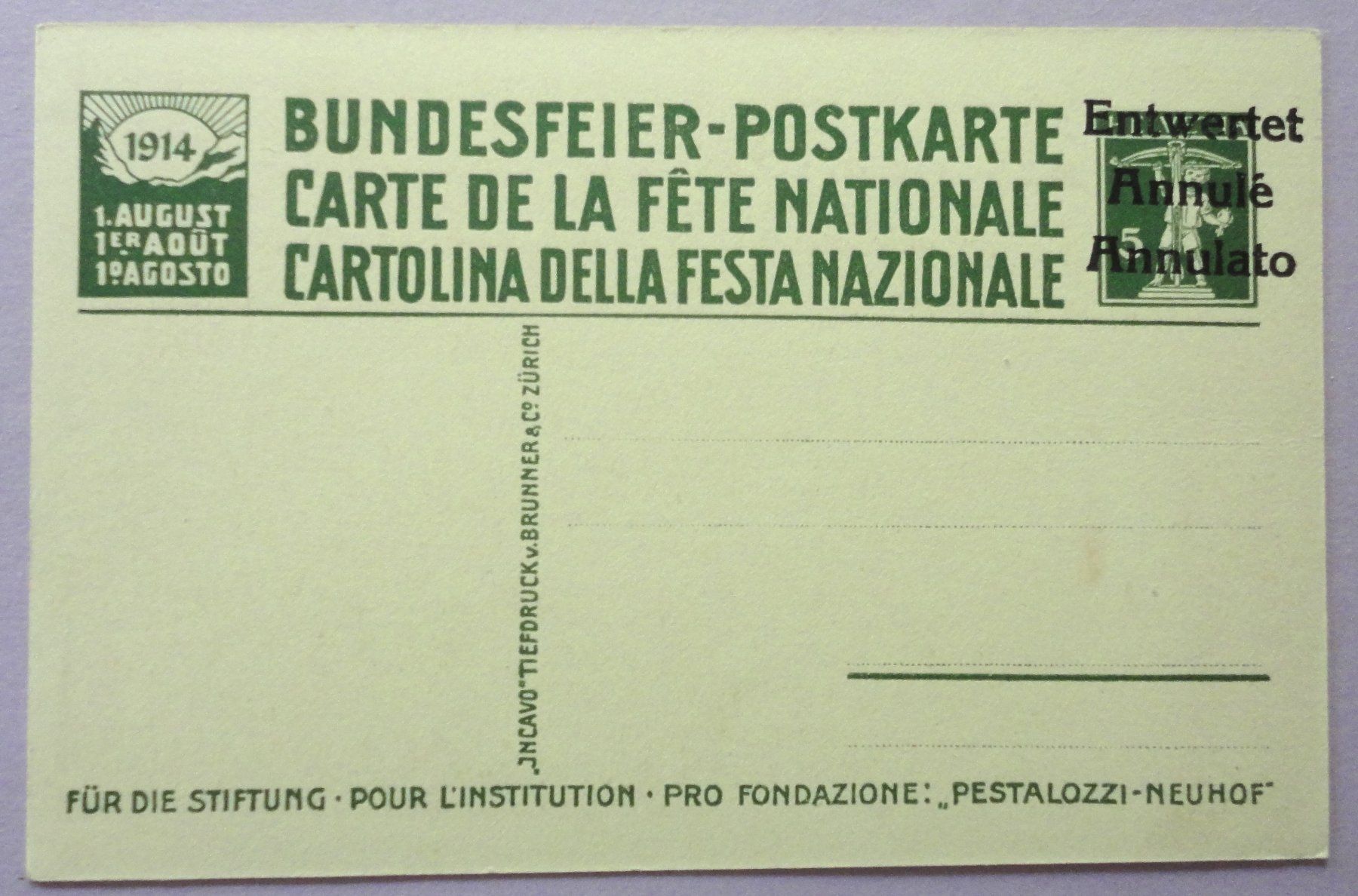 Ansichtskarten: Anna Pestalozzi, née Schulthess – Gebraucht aus Fétigny von Billy2miny 1