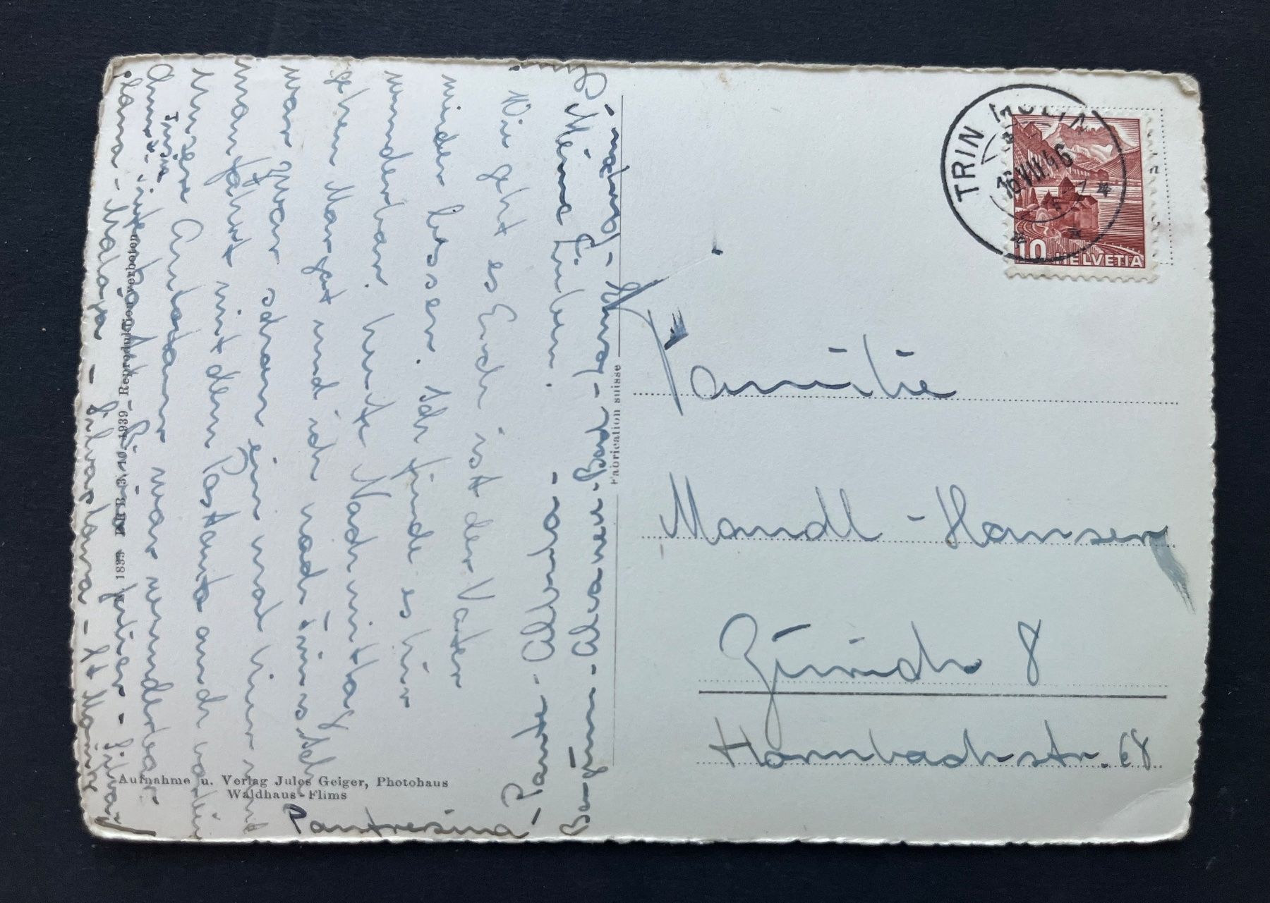 Cartoline postali: Trin (Imboden) Ansicht ca. 1960 – Usato da Wabern venduto da DaxKarten-75 1