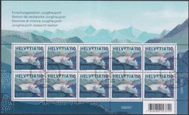 2022, Nr.1916 (Jungfraujoch) Zierbogen mit ET-Stempel.