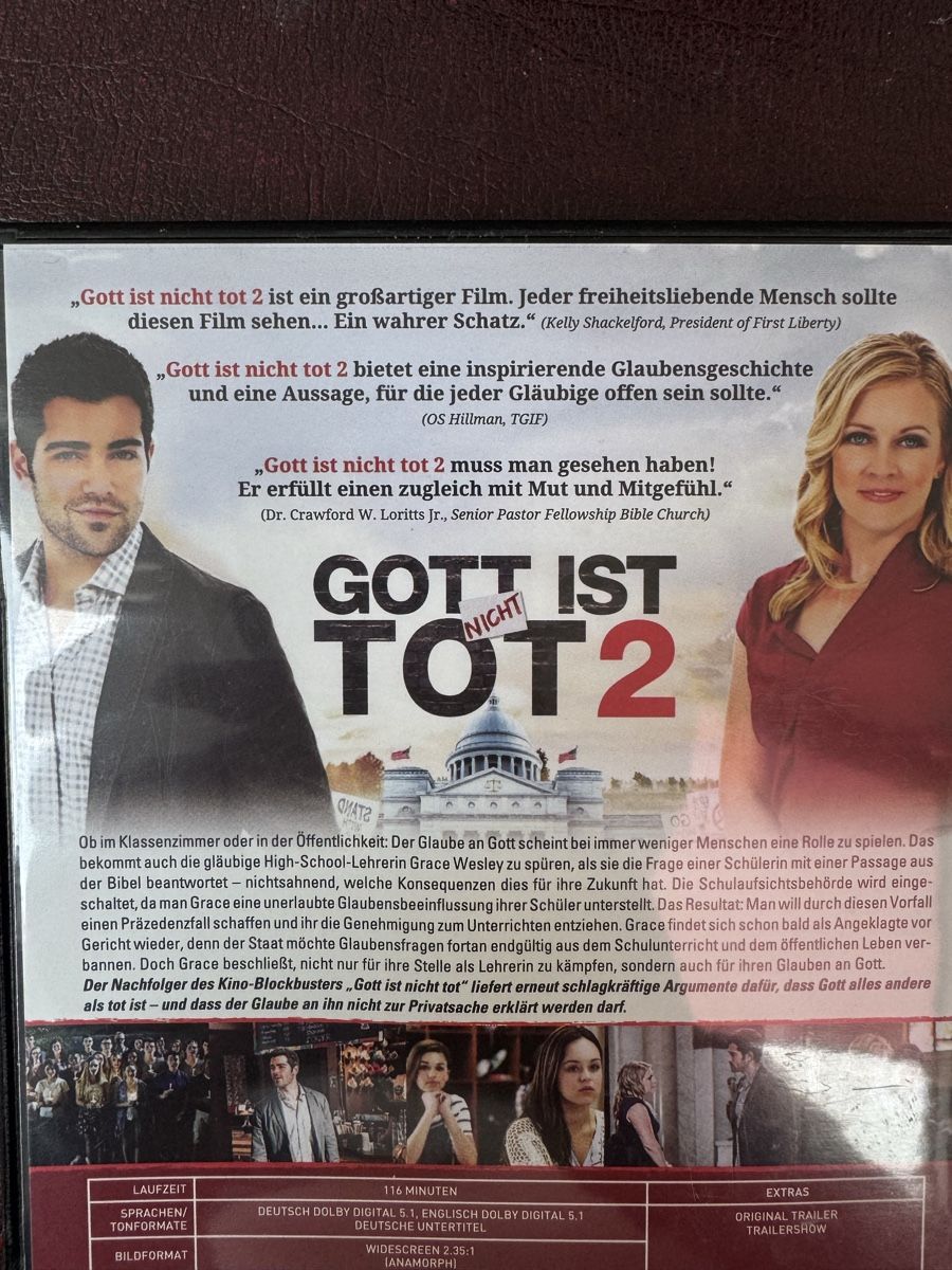 Tutti i DVDs: Gott ist nicht tot 2 - DVD – Usato da Emmenbrücke venduto da Balmoral 1