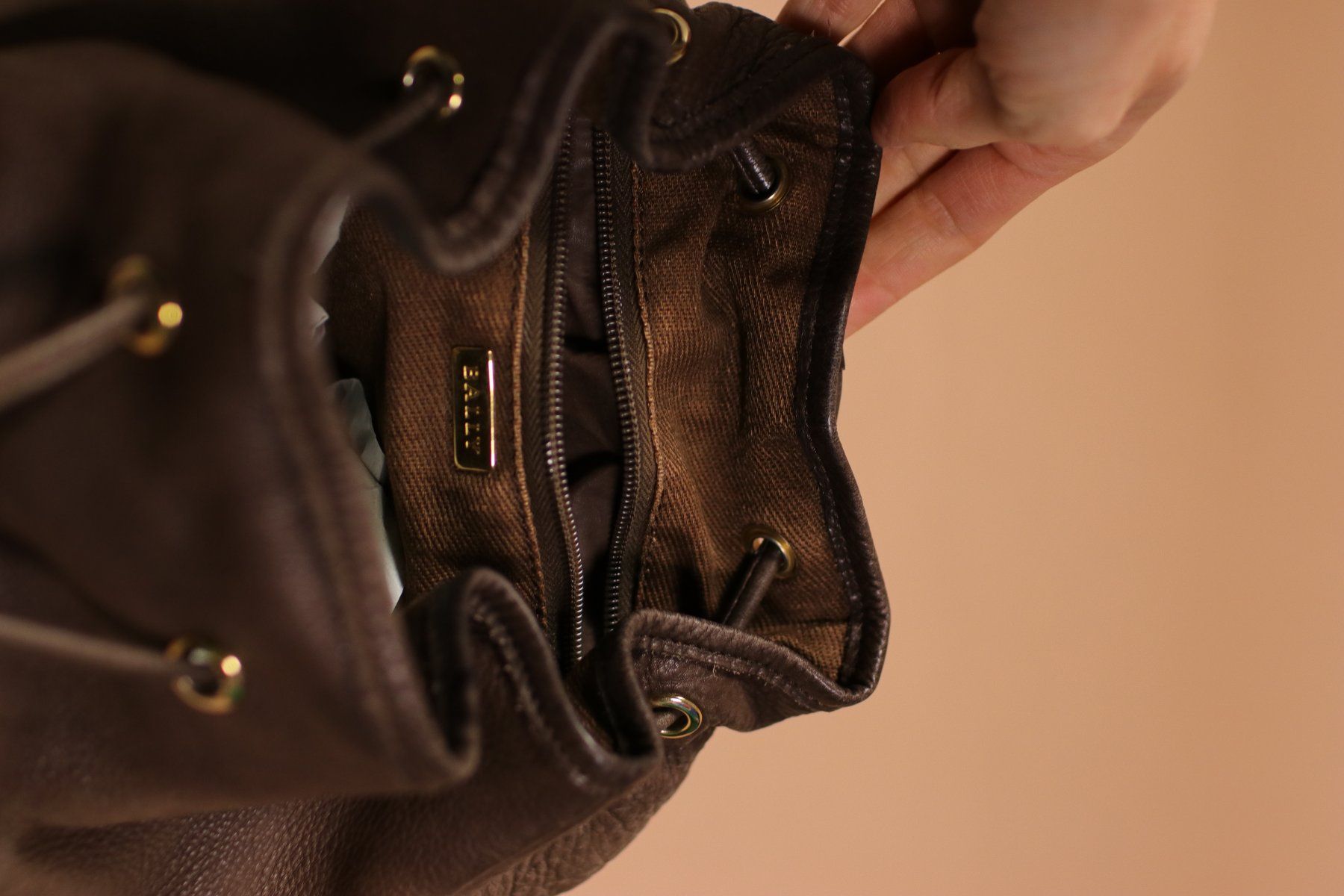 Bally Zaini: Vintage 1980s BALLY Brown Leather Backpack – Usato da Hombrechtikon venduto da BAZ-Vintage 8