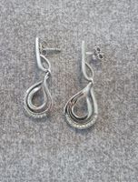Silberohrringe mit Zirkonia-Steinen, neuwertig! ✨💎