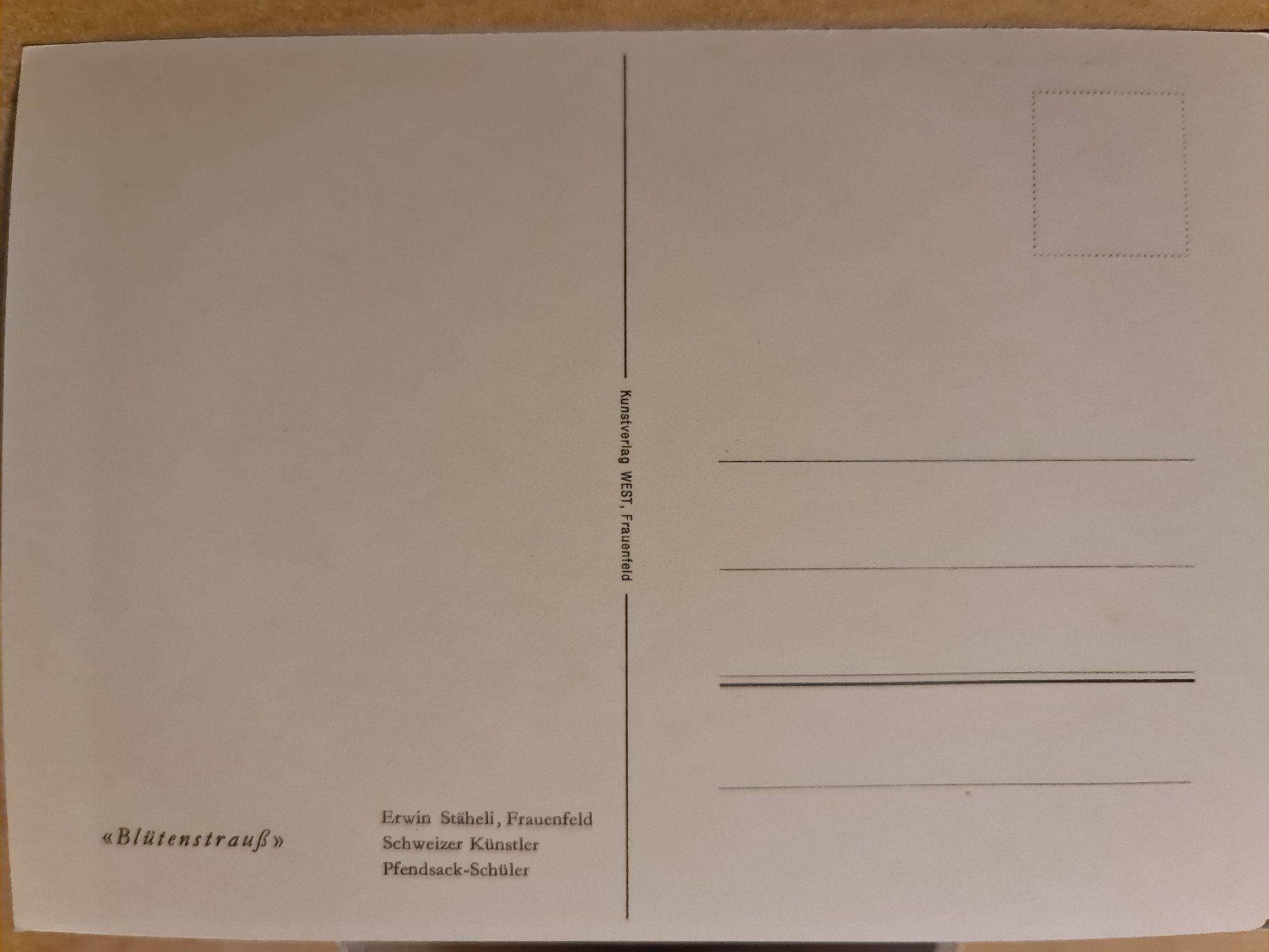Cartoline postali: Ansichtskarte «Blütenstrauss» von Erwin Stäheli – Nuovo (secondo la descrizione) da Dintikon venduto da Vexi 1