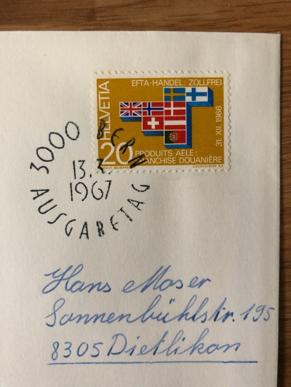 Tutti i francobolli: FDC EFTA 13.3.67 Werbepostmarken – Usato da Landquart venduto da interesse63 1