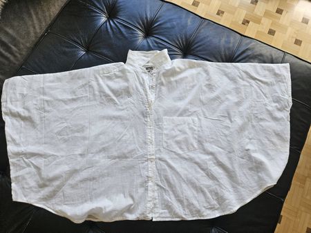 DIESEL Oversize Hemdbluse / Poncho-Bluse Weiss