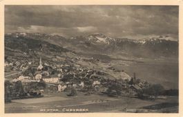 Chexbres VD Panorama Genfersee und Alpen