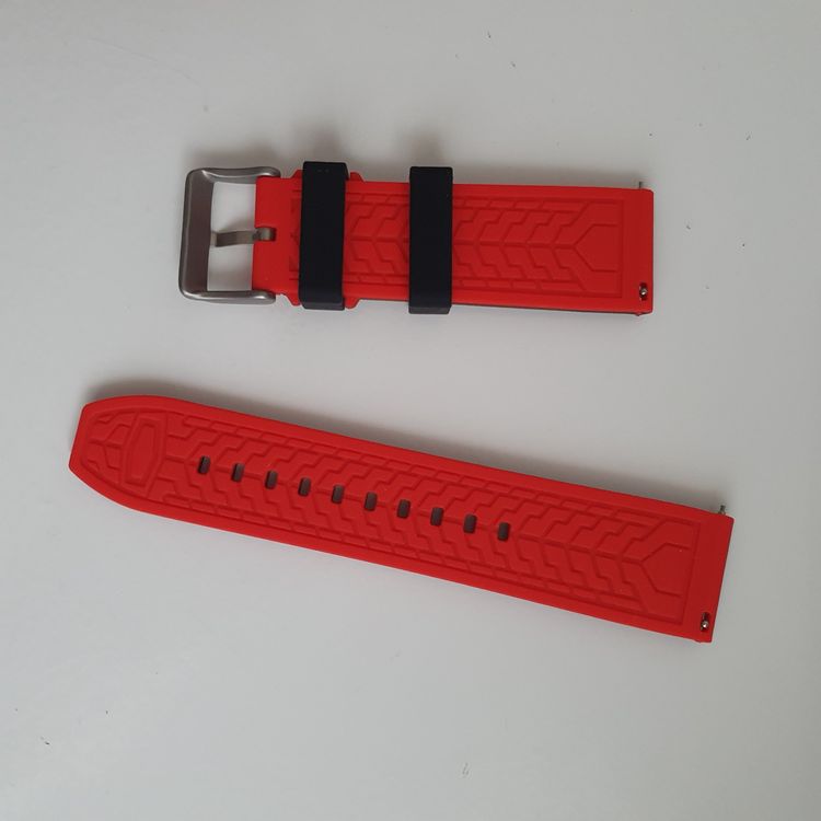 Bracelet montre rouge et noir 4