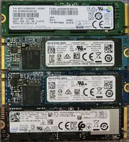4x NVMe SSD 256GB diverse Modelle