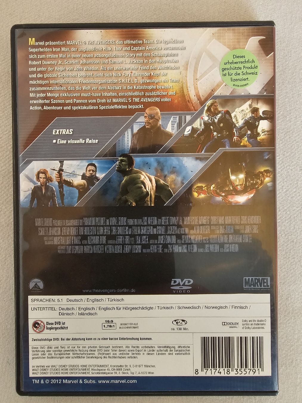 Alle DVDs: DVD - Marvel's The Avengers  – Gebraucht aus Bütschwil von Taranabo 1