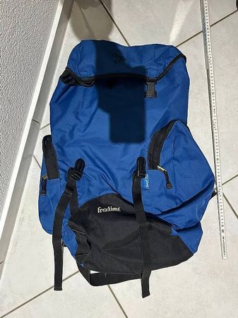 Freetime Sac de camping noir bleu 60x40 cm