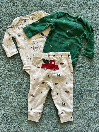 Baby Weihnachtskleidung Set - Gr 62 - guter Zustand