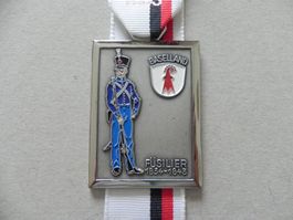 Medaille Schweiz Militär Uniform Kanton Baselland Füsilier