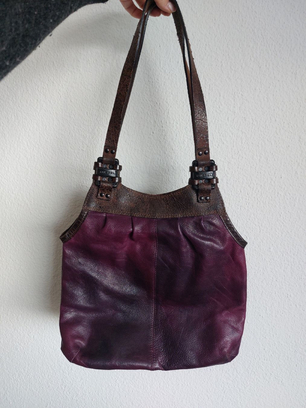 Diesel Borse da donna: Diesel Lederhandtasche violet – Usato da Horgen venduto da prinza