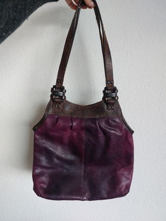 Diesel Lederhandtasche violet