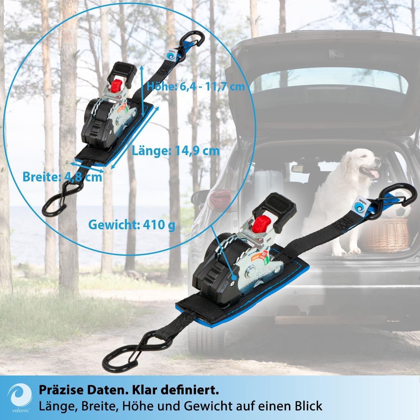 Tutti gli attrezzi: Spanngurte Automatik 2m 2er Set 150kg Mini – Nuovo e nell'imballaggio originale da Suhr venduto da TradeMasters 7