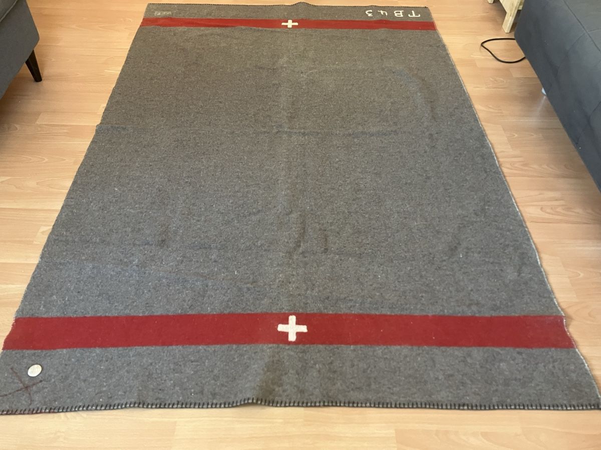 Schweizer Armee Coperte: Schweizer Armeedecke 1943 Wolldecke – Usato da Zürich venduto da Classic_Collection_Zurich 5