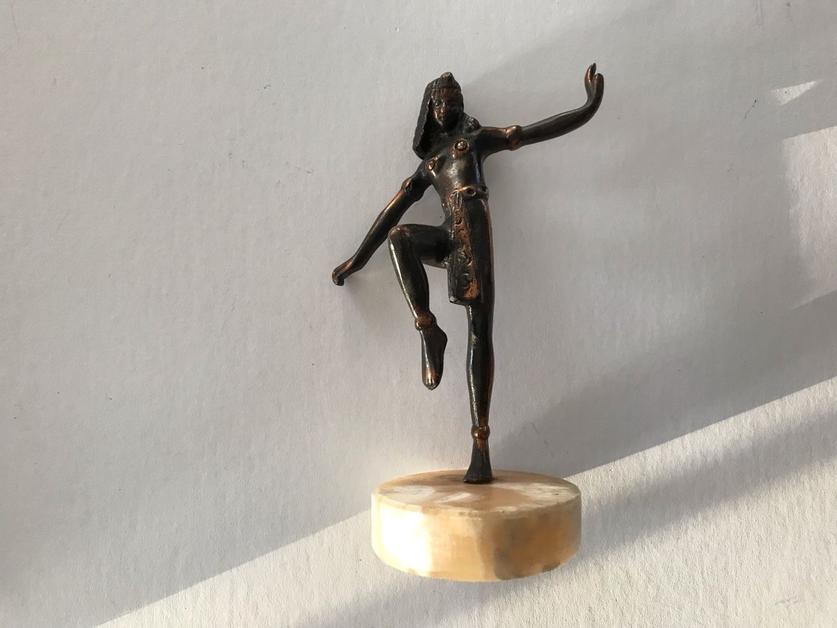 Statuette: Statuette danseuse orientale Art Déco sur socle onyx – Usato da Penthaz venduto da Petrus45 5