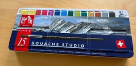 Gouache Farbkasten Caran d’Ache gebraucht