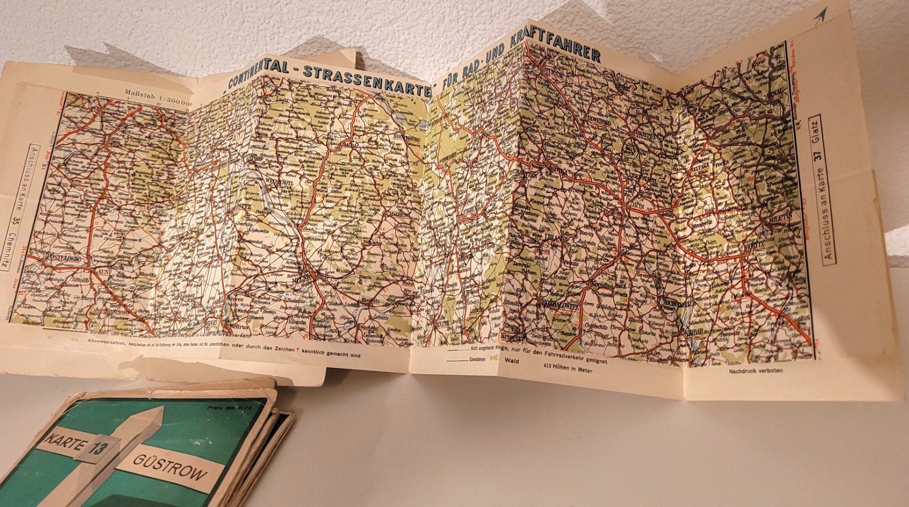 Cartine & Atlanti: Vintage CONTINENTAL Strassenkarten – Usato da Oberuzwil venduto da rtr_wp6m 4