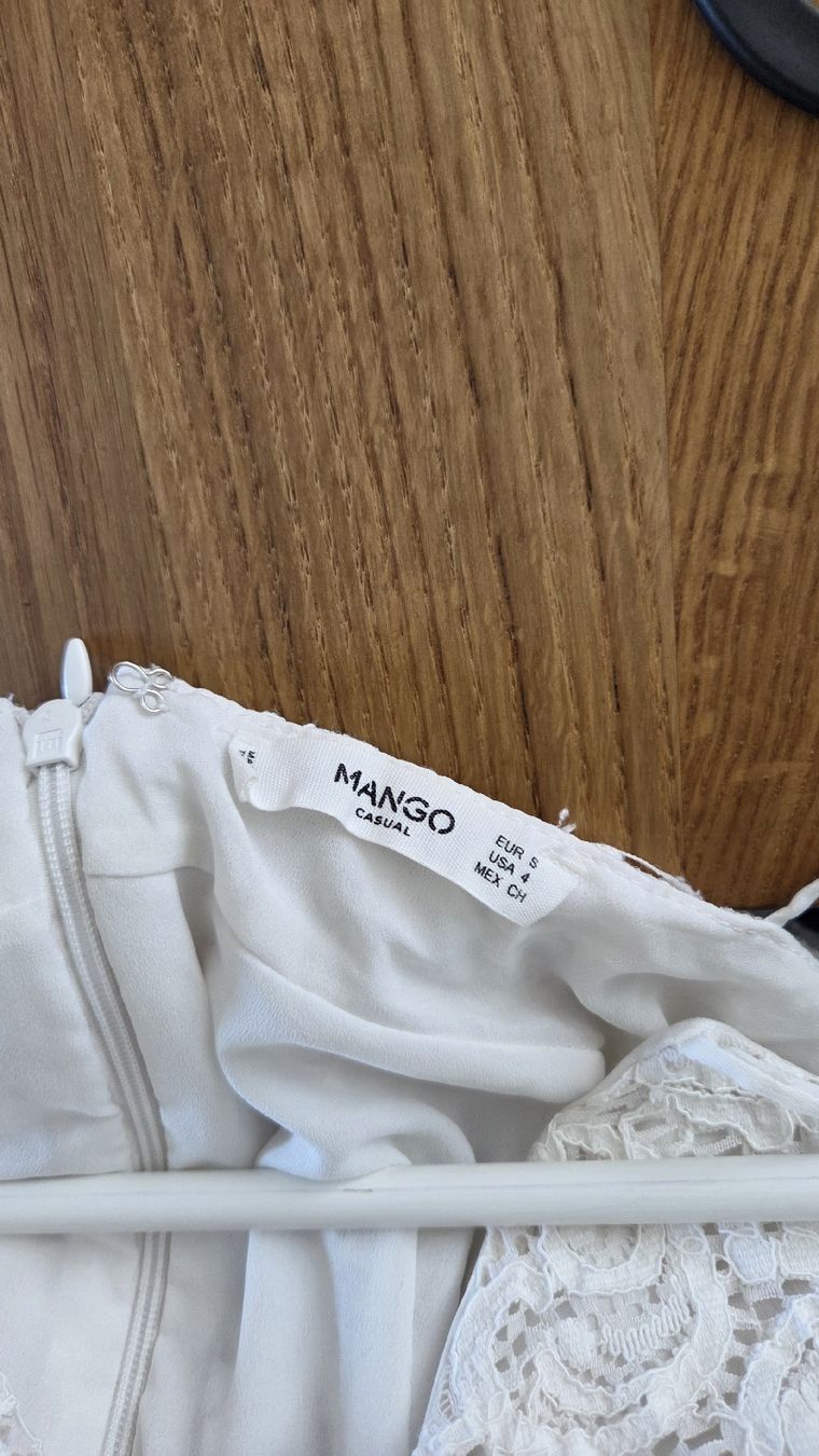 Mango Vestiti: Weisses Spitzenkleid Mango Gr. S  – Usato da Courgevaux venduto da mel_v6qd 2