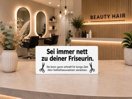 Deko-Schild Friseurin