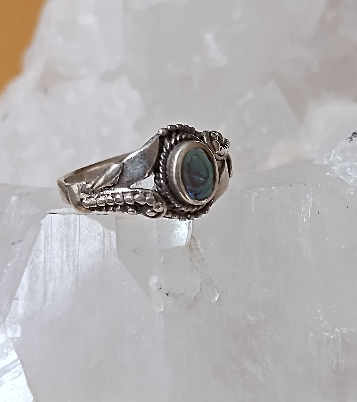 Ringe: VINTAGE RING SILBER 925 MIT ABALONE GR.42 XS – Gebraucht aus Romanshorn von BoutiqueA 3