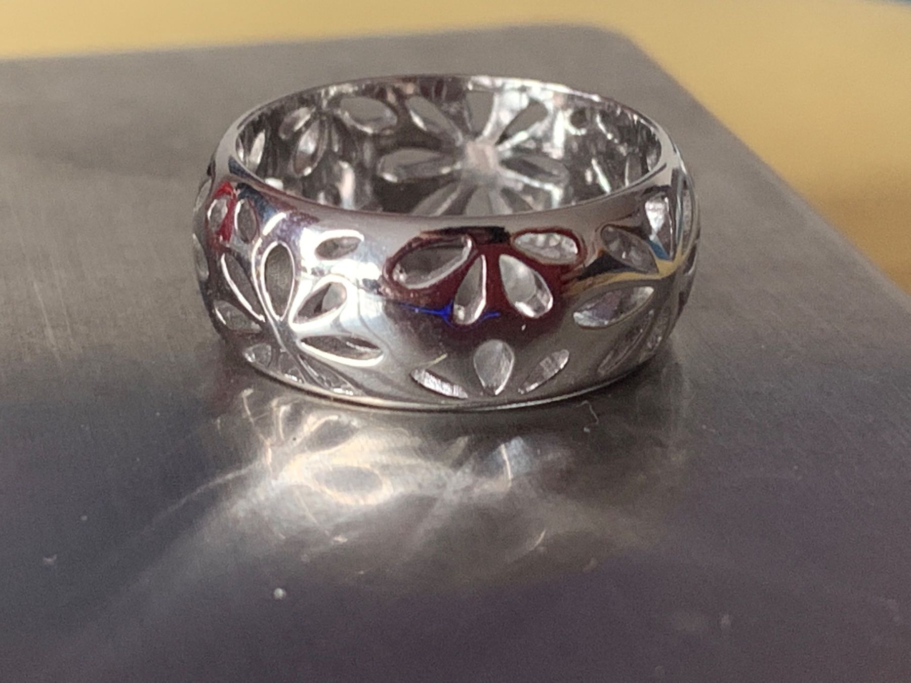 Anelli: Silberring Blumenmuster Gent (54) – Usato da Dittingen venduto da Bellevista 5
