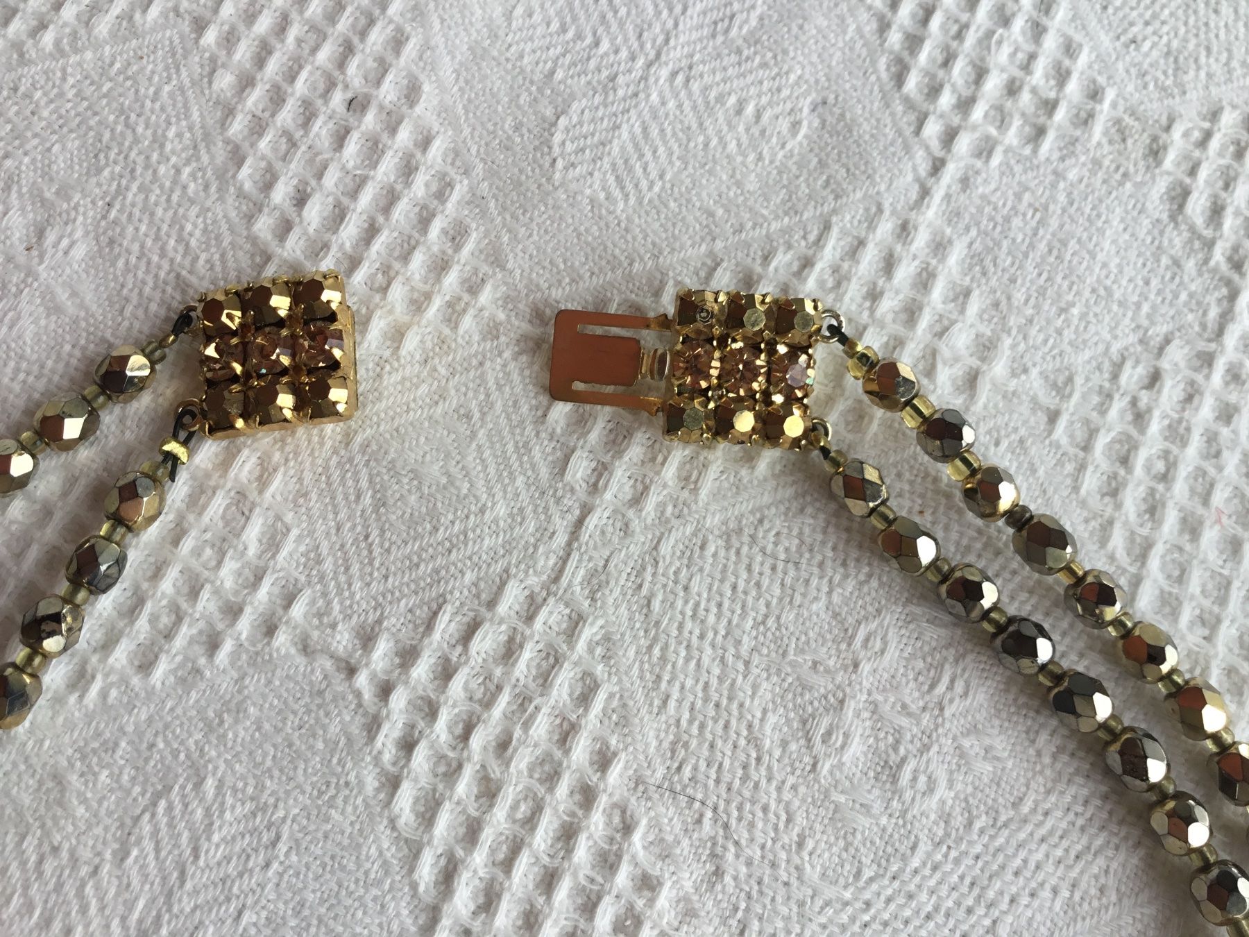 Catenine: Antike doppelte Gold- Glasglitzerkette – Usato da St. Gallen venduto da chamilla 4