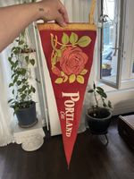 Fanion vintage Portland rose rouge USA