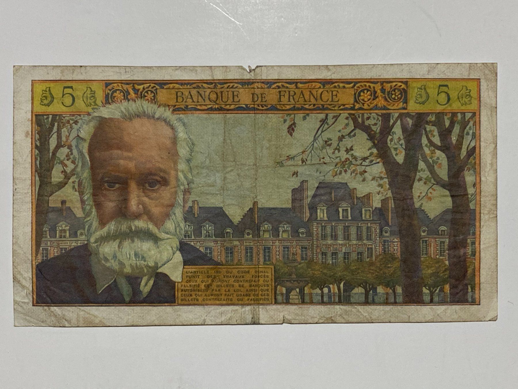 Banconote: Frankreich Banknote 5 Note Francs 1960 – Usato da Vaduz venduto da Unikate-Markt