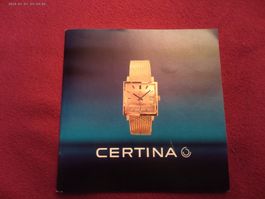 Certina Uhren-Prospekt, Vintage, Rarität, (SPRACHE DEUTSCH)