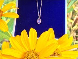 9k halskette mit amethyst